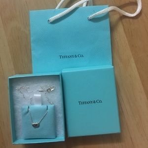 Authentic Tiffany&co bean necklace 14.5"